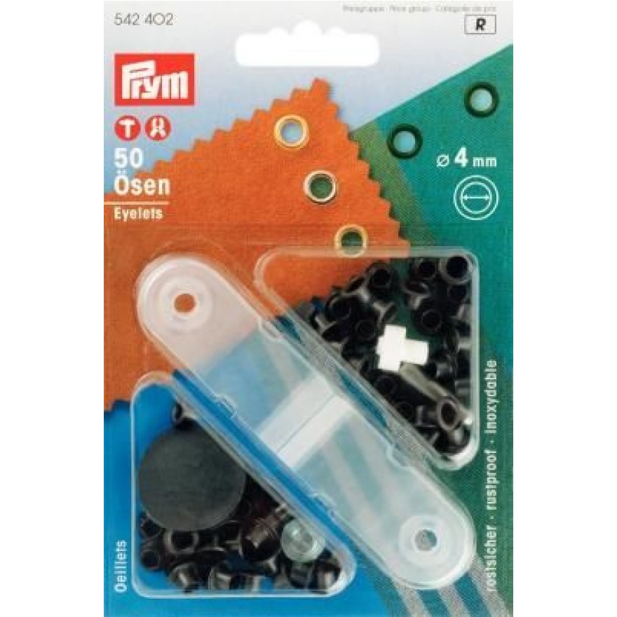 Ösen mit Werkzeug 4,0 mm brüniert 50 St 