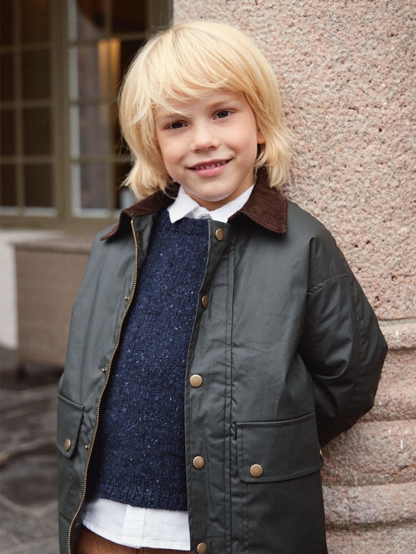 Debutant Kinder Sweater | Anleitungsheft + Wolle Tweed recycled | Stricken