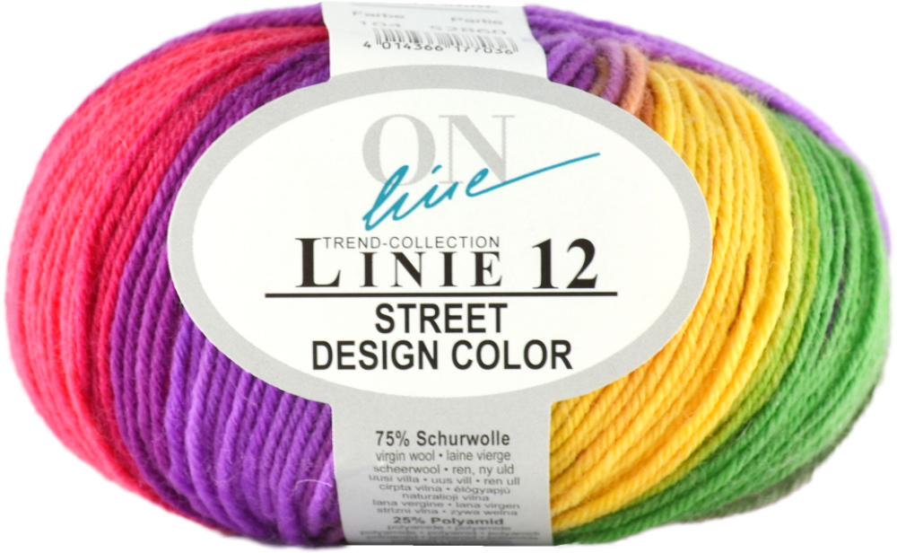 Street Design-Color Linie 12 von ONline 0104 - lila/rot/gelb/grün